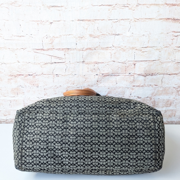 COACH Grey and Black Signature Print Diaper Bag - Picture 6 of 15